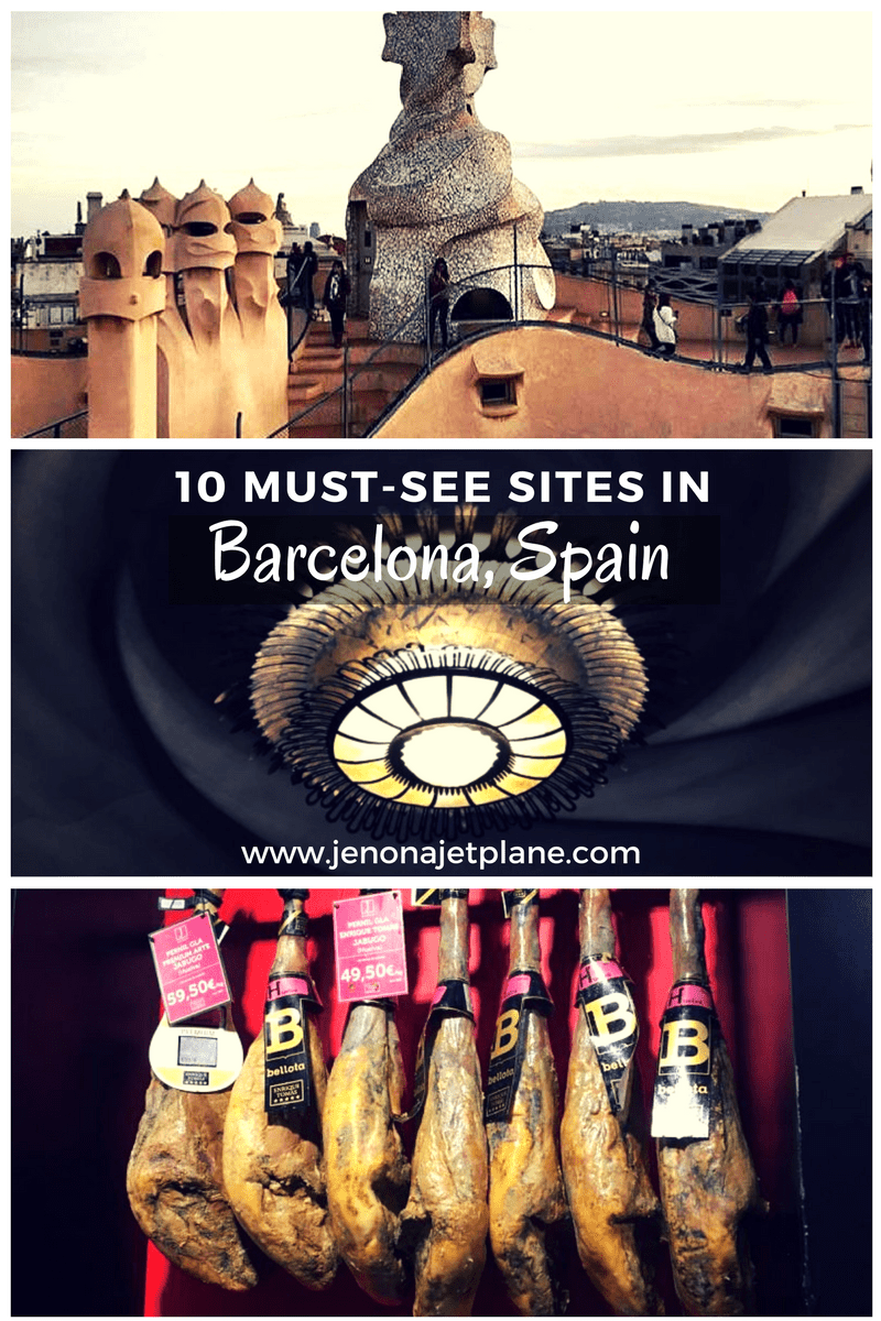 Must see sites in Barcelona, Spain, from Gaudi's rooftops to the Jamon Iberico Experience! #spain #barcelonatravel #spaintravel #europetravel #barcelonaspaintravel 