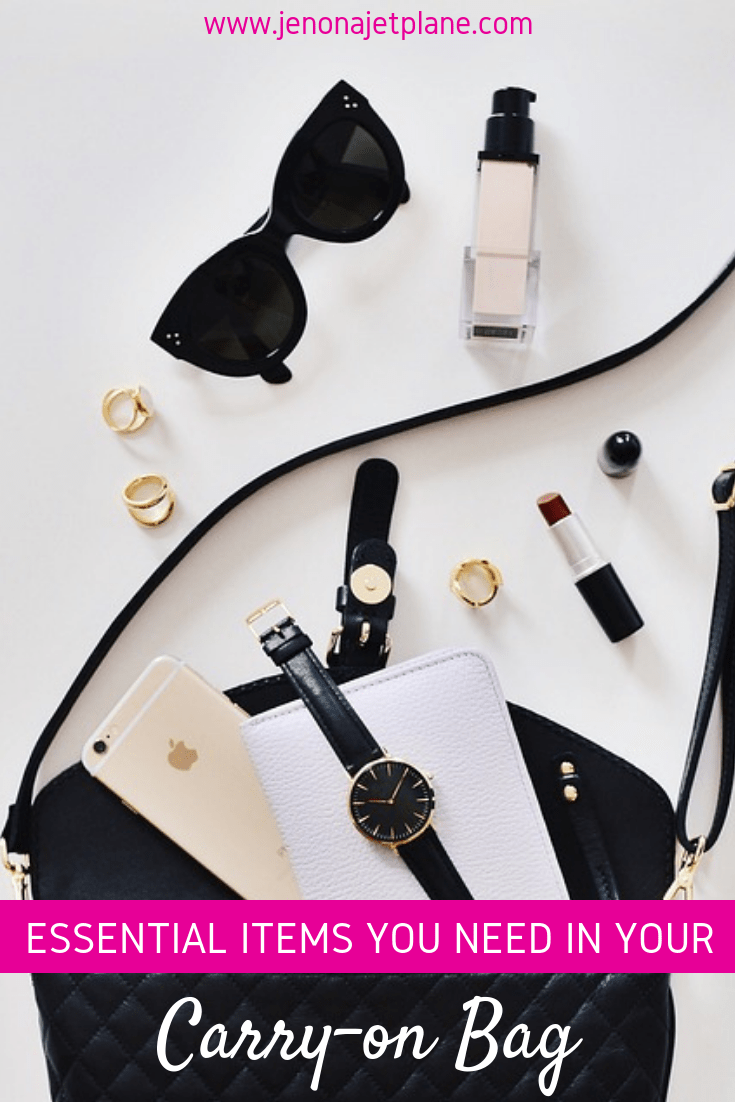 Want to know what to pack in your carry-on bag? From a portable water bottle to a back-up battery, these are the essentials. #traveltips #packingtips #carryonbagessentials #carryonpacking #carryonpackinglist #carryonluggage