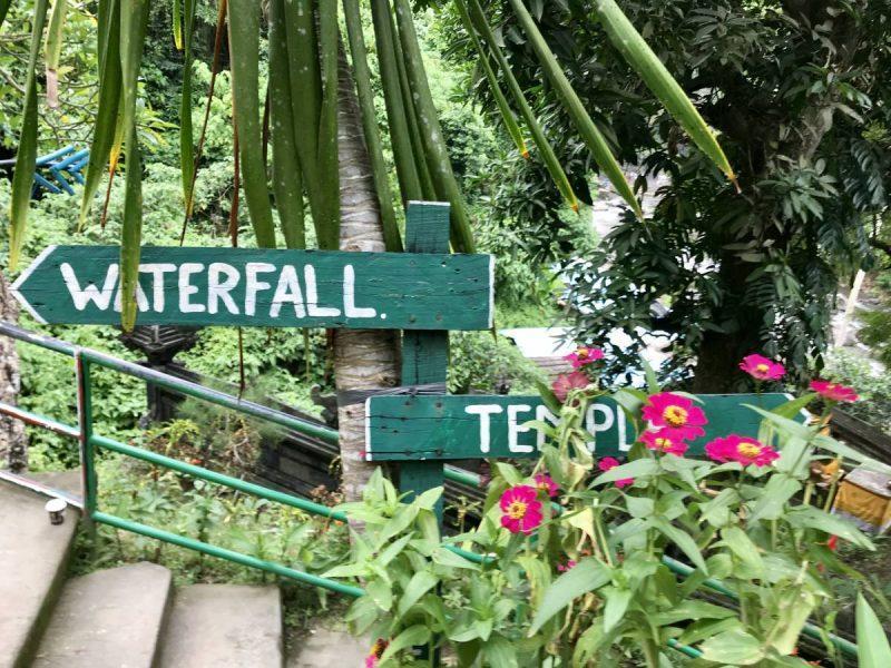 Sign at Tegenungan Waterfall