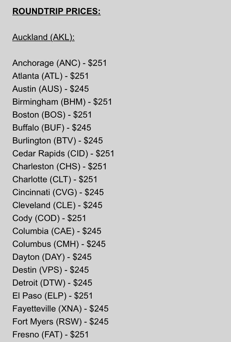 $250 error fares to New Zealand