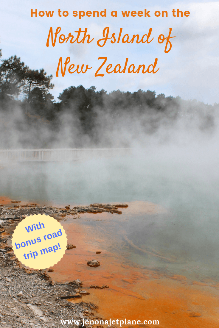 Want to know how to spend one week in the North Island of New Zealand? From geothermal springs to glowworm caves, here's everything you can't miss -- self-guided road trip map included! Save to your travel board for future reference. #newzealand #newzealandnorthisland #newzealandtravel #thingstodoinNewZealand #travelnewzealand #waiotapu #rotorua #purenewzealand