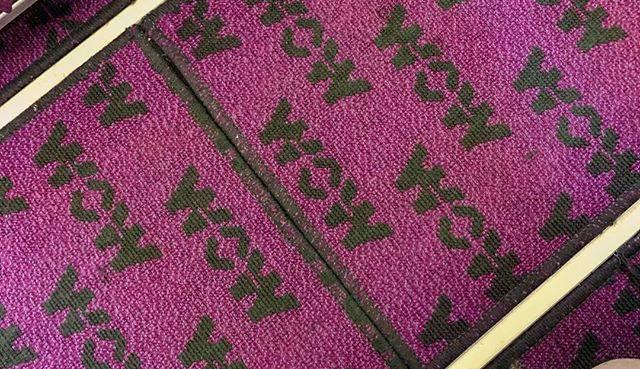 WOW air plane carpet purple with logo