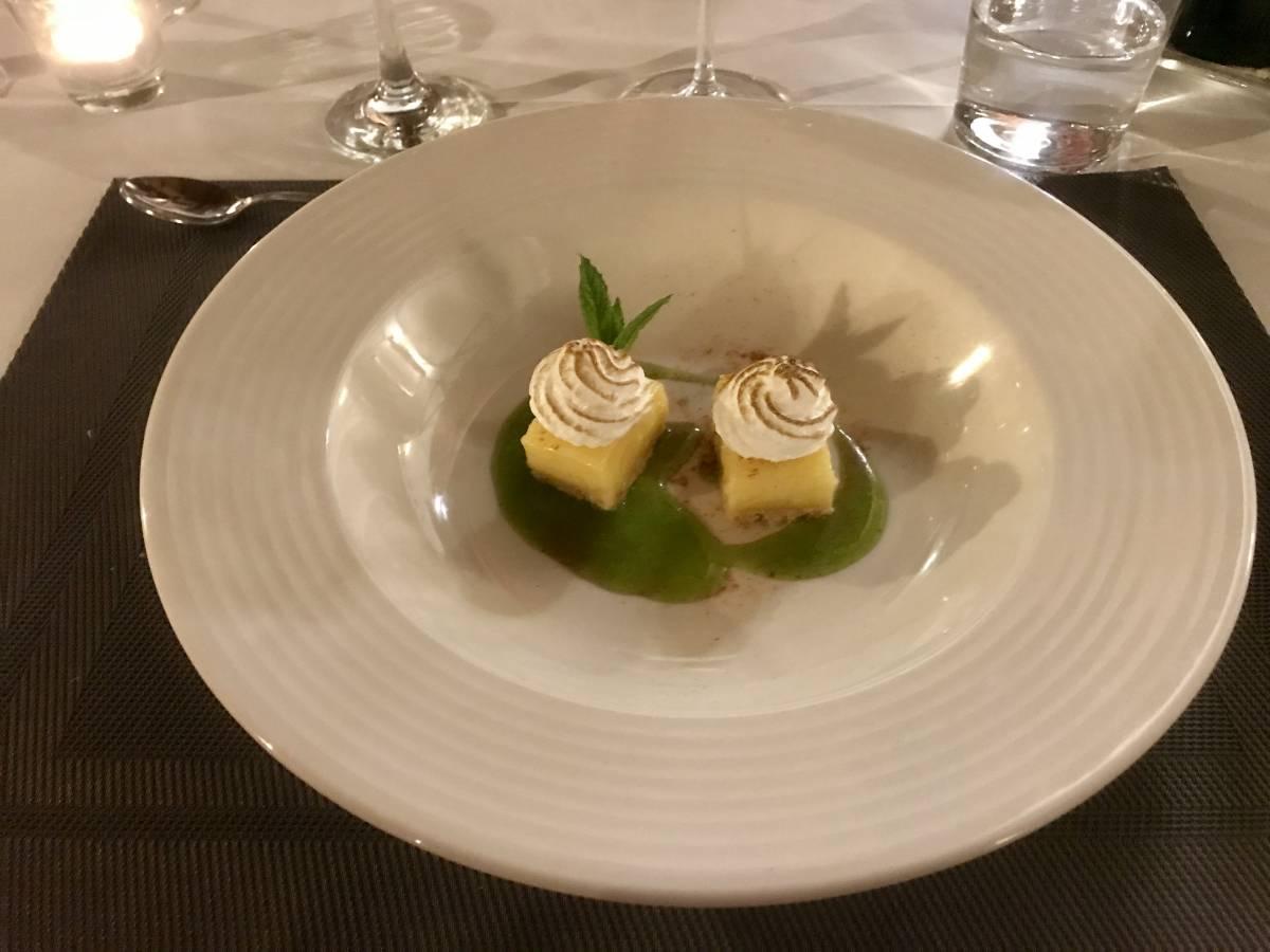Dessert at the in-house restaurant