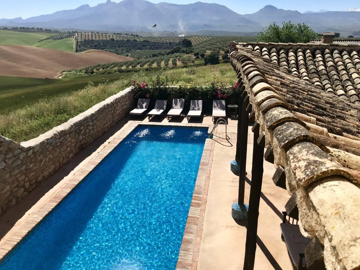 Pool area at the Cortijo del Marques