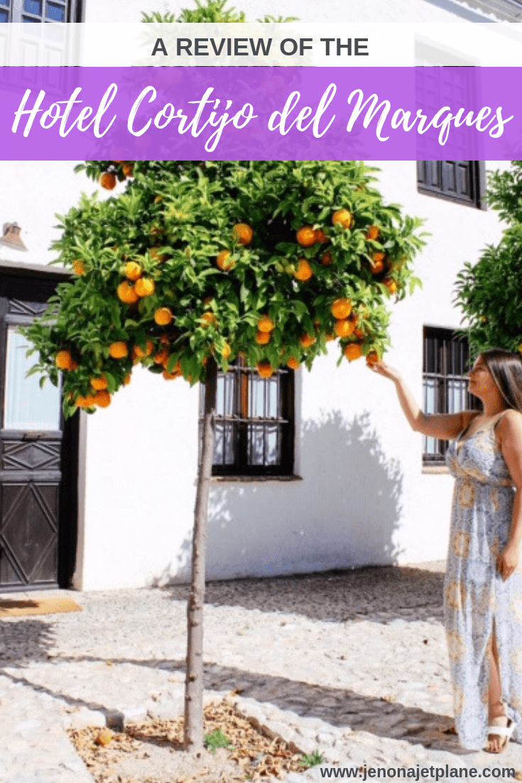 The Hotel Cortijo del Marques in Granada, Spain is straight out of a dream! Nestled in the Spanish countryside and just 20 minutes from downtown Granada, it makes the perfect base for exploring the area and is guaranteed to have you feeling relaxed. Save to your travel board for future reference. #granadaspain #granadaspainhotel #hotelsinspain