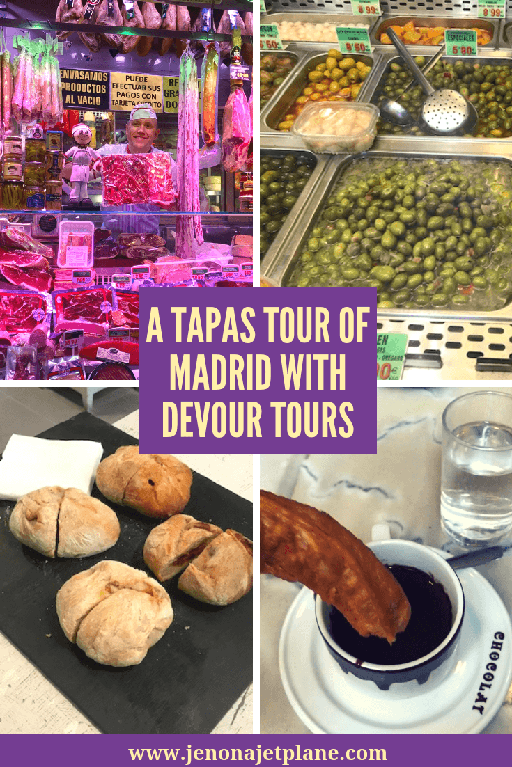Want to go on a tapas tour in Madrid? Devour Tours Madrid will have you sampling local dishes, from churros to olives, allowing you to taste the best of the city. #foodtour #devourtours #madridtapas