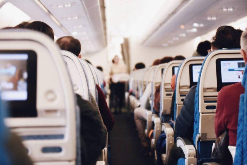 Airplane economy cabin
