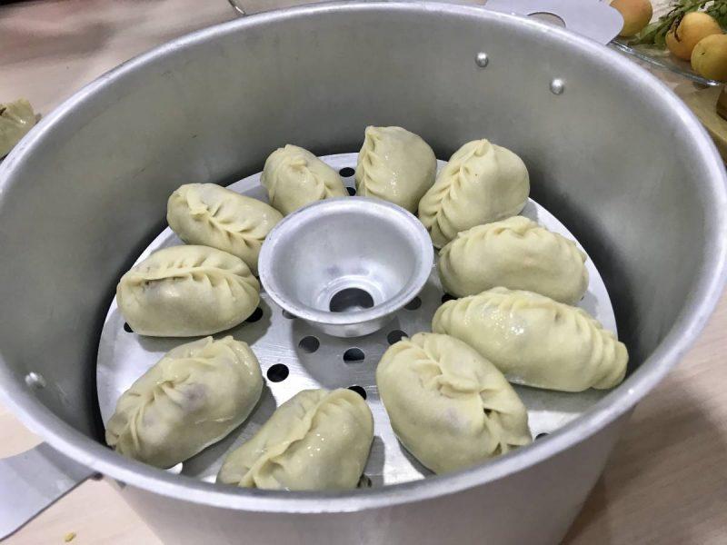 dumplings in a steam cooker