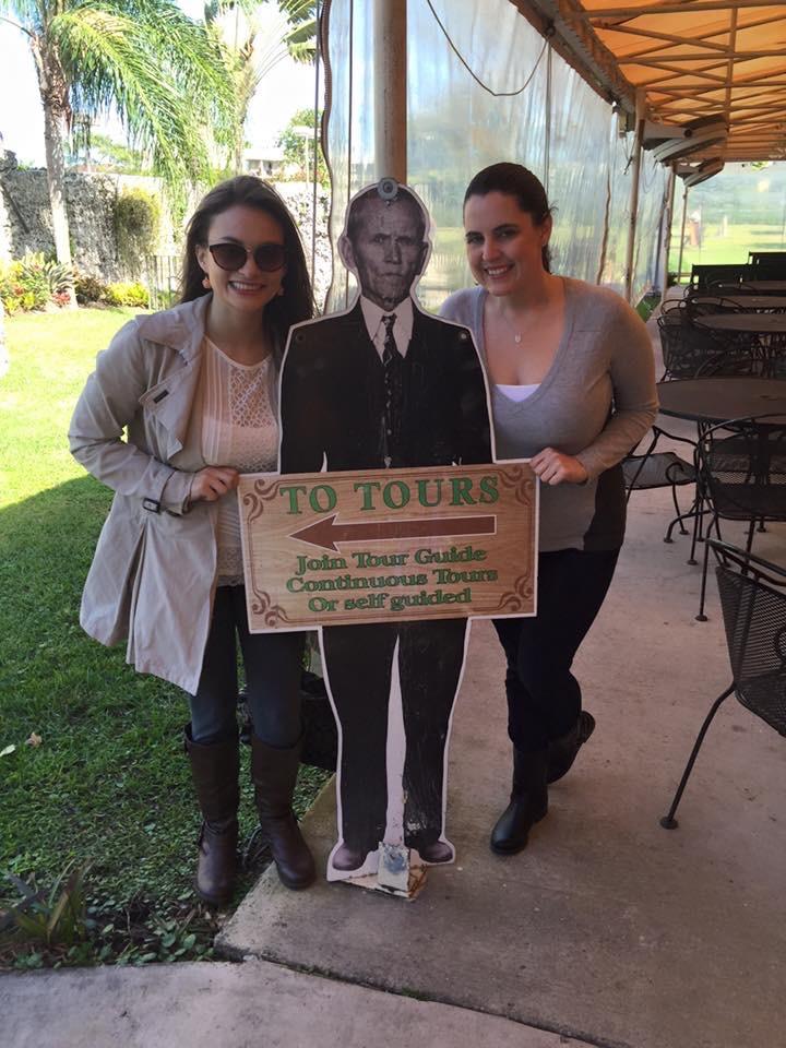 Standing next to life size cardboard cutout of Ed