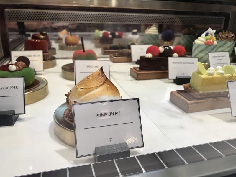 Fancy desserts on display