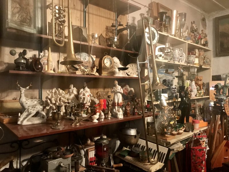 Antiques on the shelf