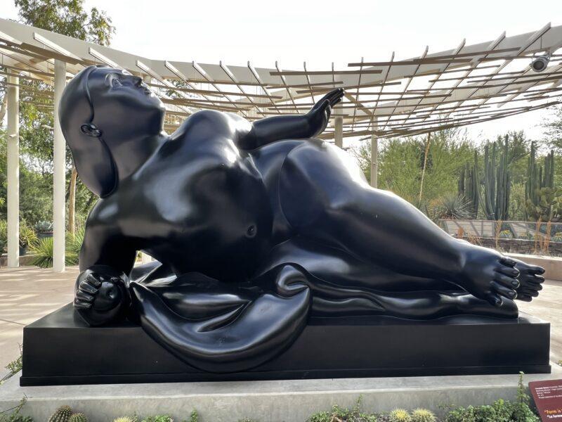 Botero statue for special exhibit at Desert Botanical Garden