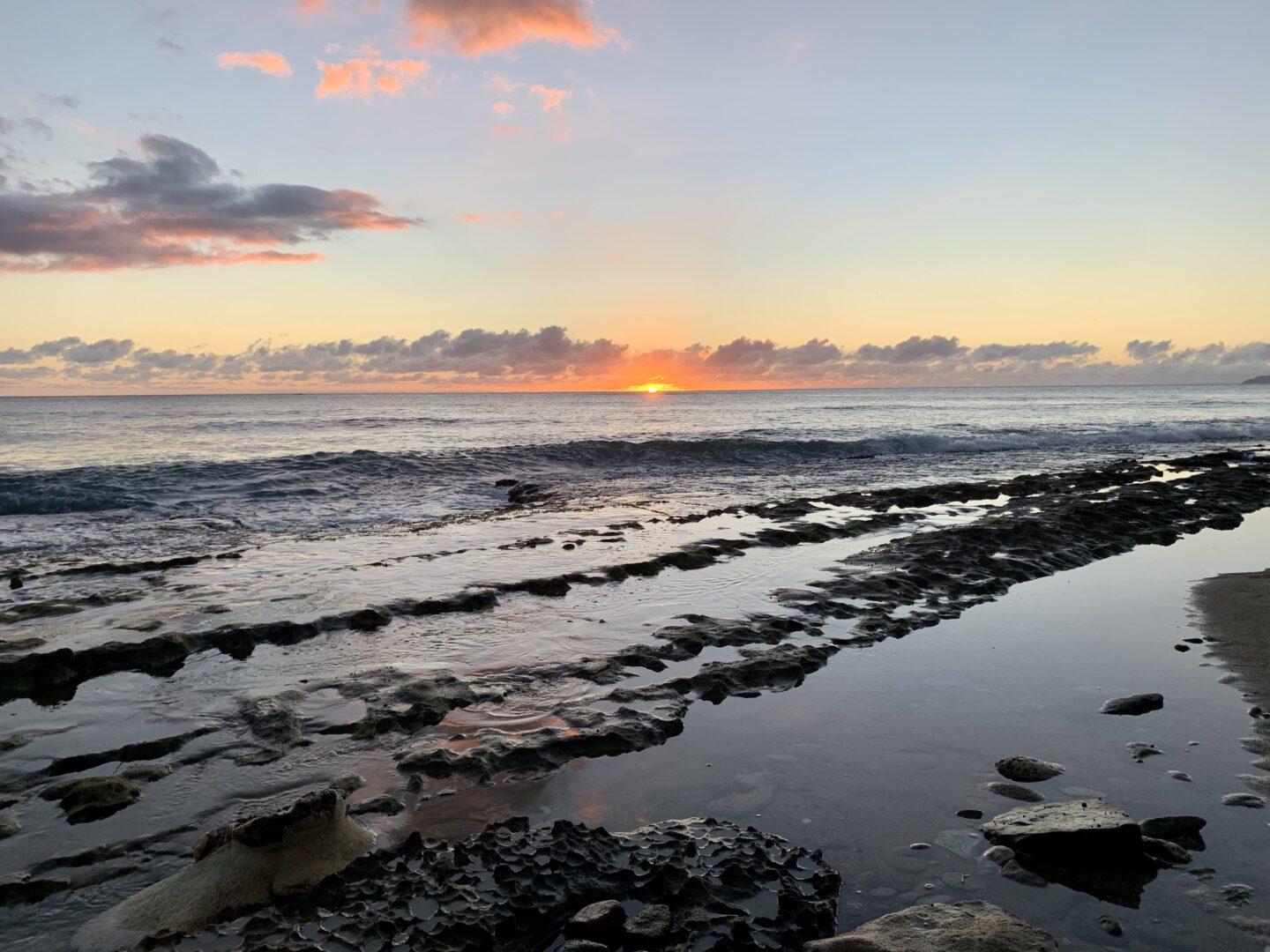 Sunset at Steps Beach in Rincon