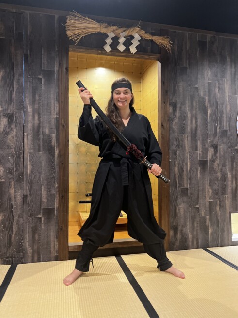 Taking a Ninja Class at Ninja Dojo and Store in Kyoto, Japan