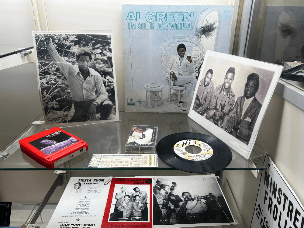 Exhibit dedicated to Al Green with memorabilia