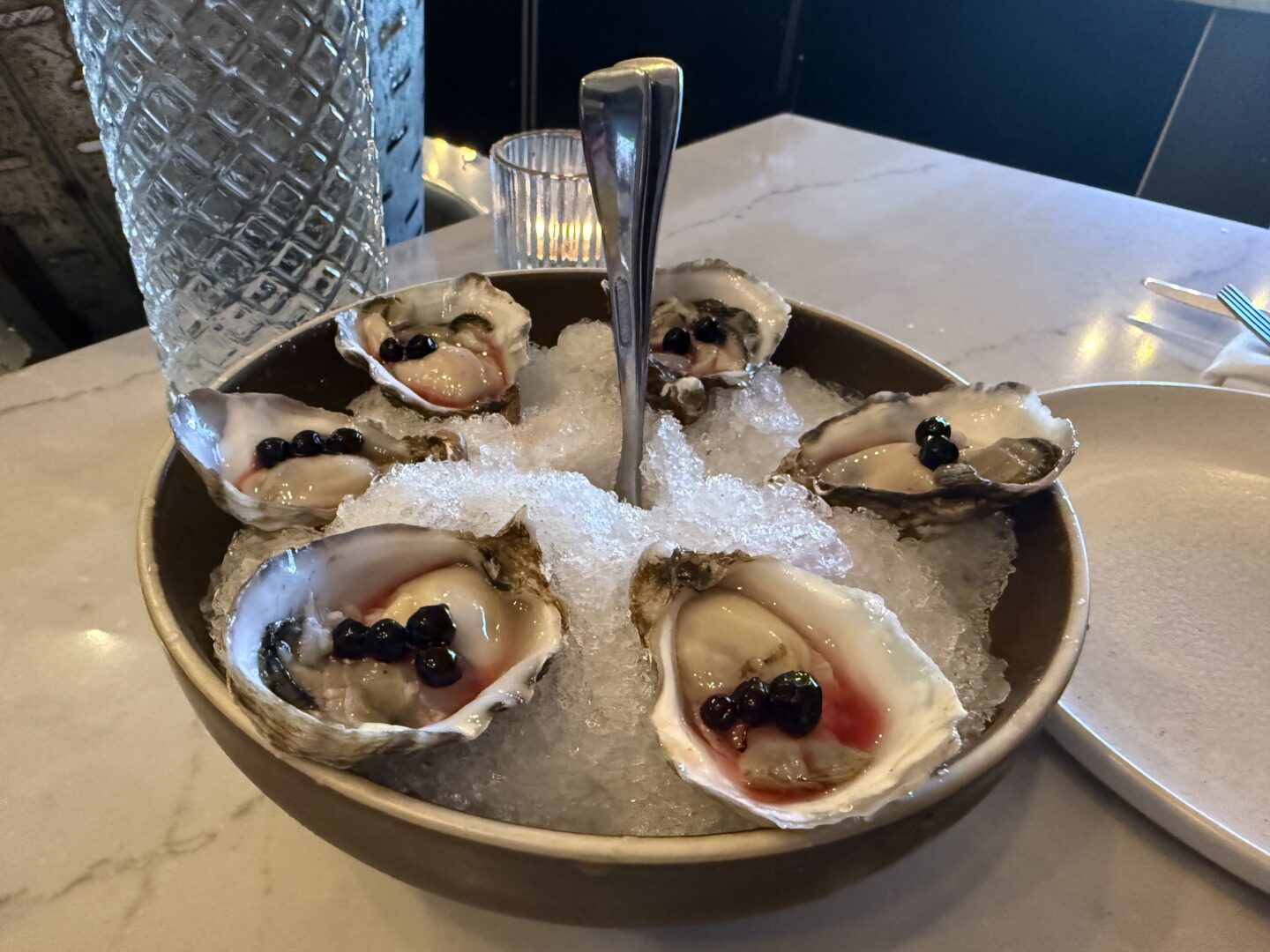 Oysters on ice